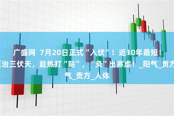 广盛网  7月20日正式“入伏”！近10年最短！冬病夏治三伏天，趁热打“贴”，“灸”出寒虚！_阳气_贡方_人体